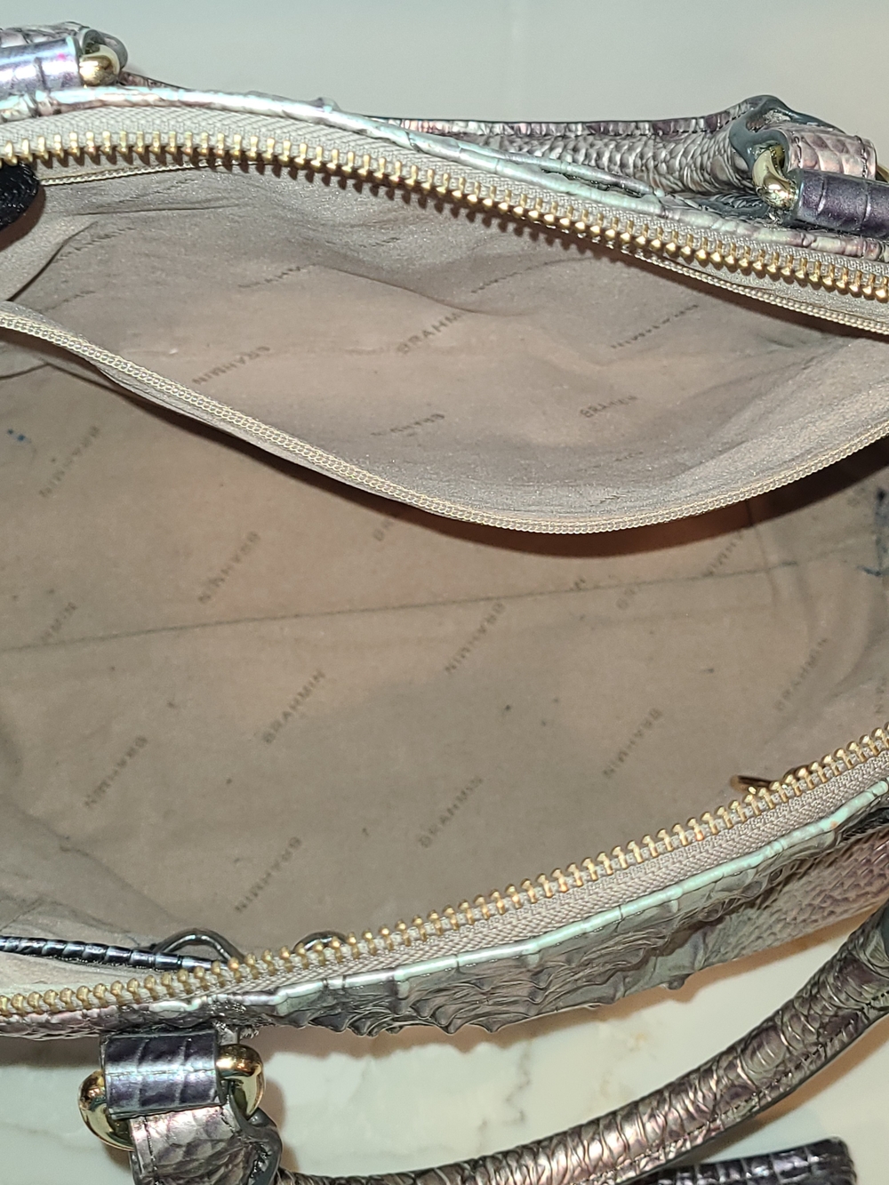 Brahmin Set Smoky Quartz Large Duxbury & Kayla Clutch With Tassel - Picture 12 of 13